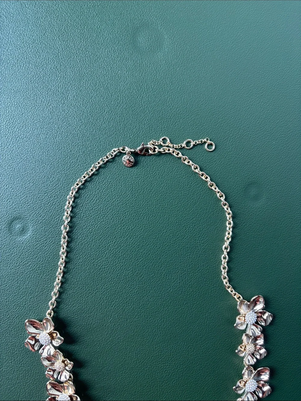J. Crew Gold Floral Statement Necklace